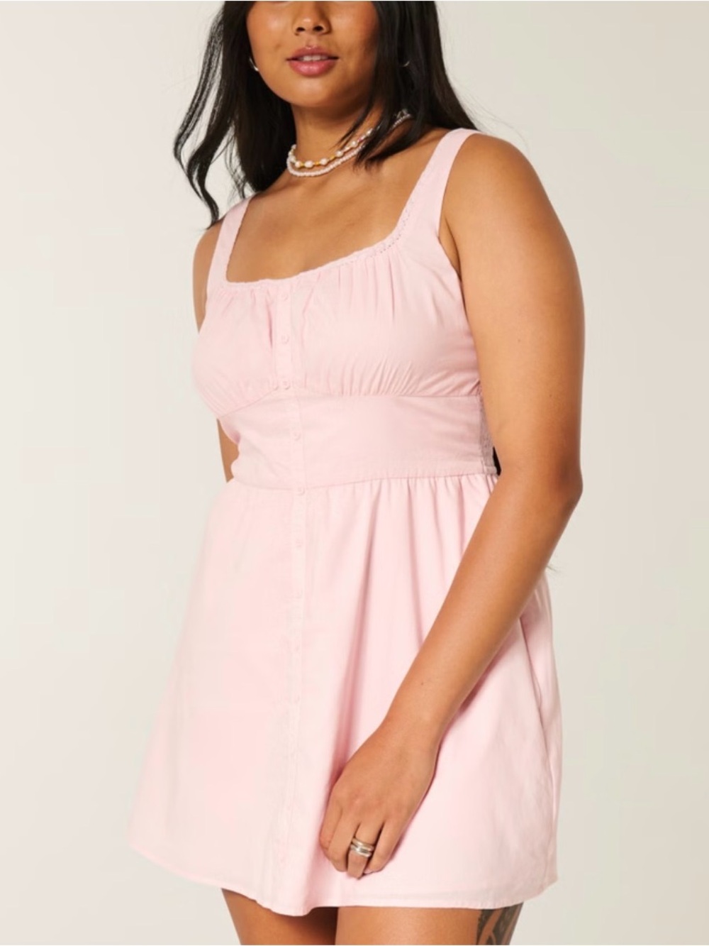 Light Pink Sleeveless Mini Dress